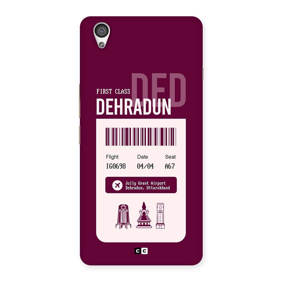 Dehradun Boarding Pass Back Case for OnePlus X