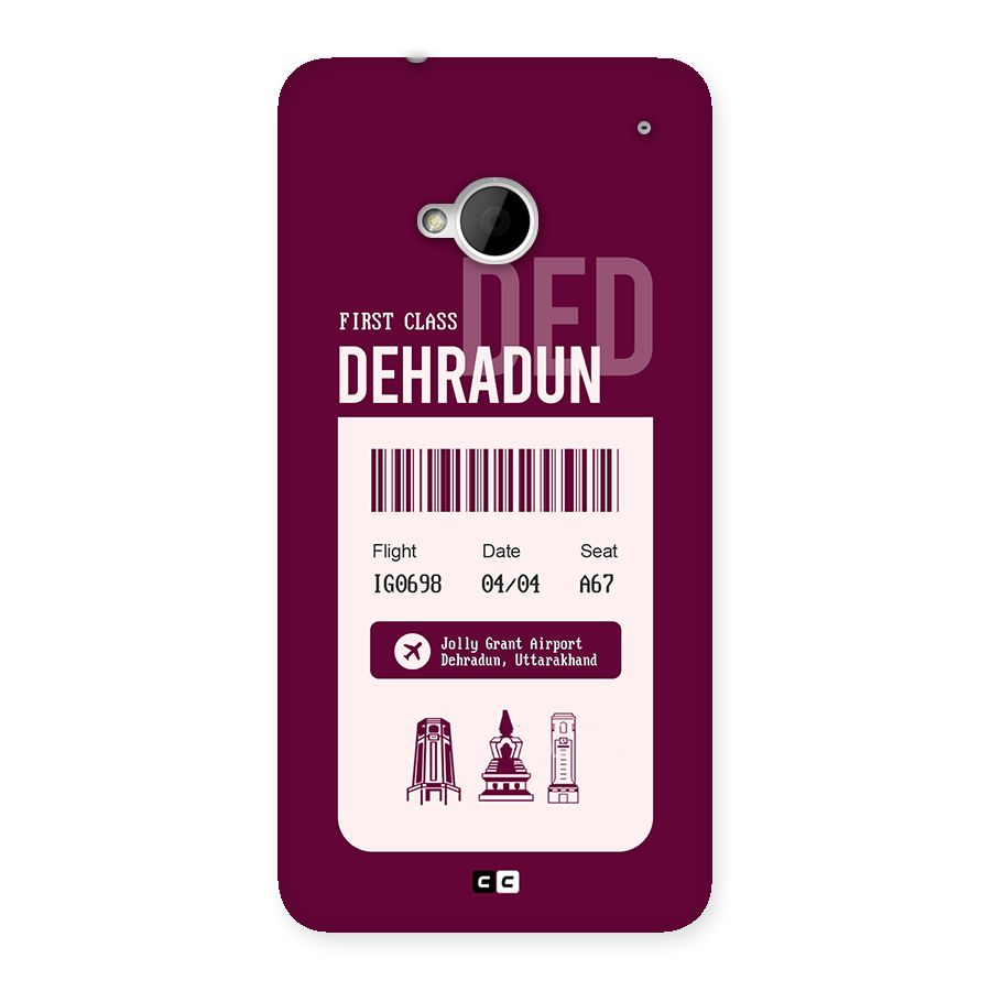 Dehradun Boarding Pass Back Case for One M7 (Single Sim)