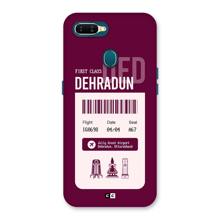 Dehradun Boarding Pass Back Case for Oppo A12s