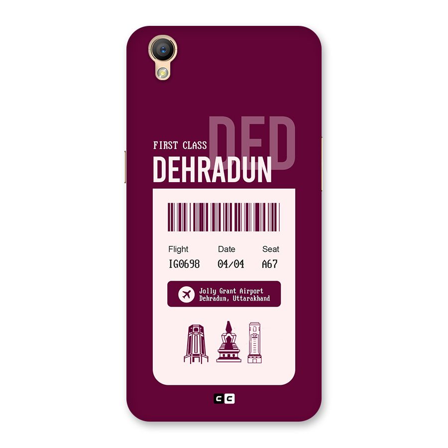 Dehradun Boarding Pass Back Case for Oppo A37