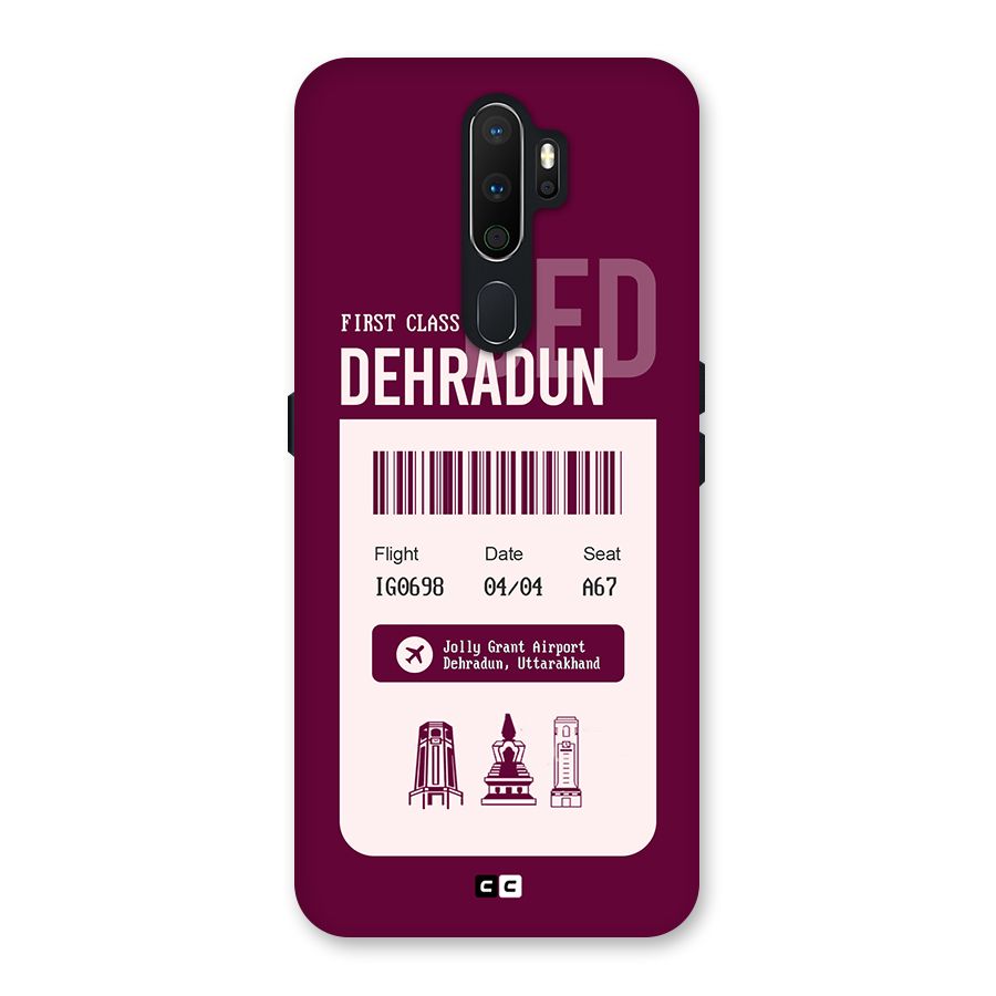 Dehradun Boarding Pass Back Case for Oppo A5 (2020)