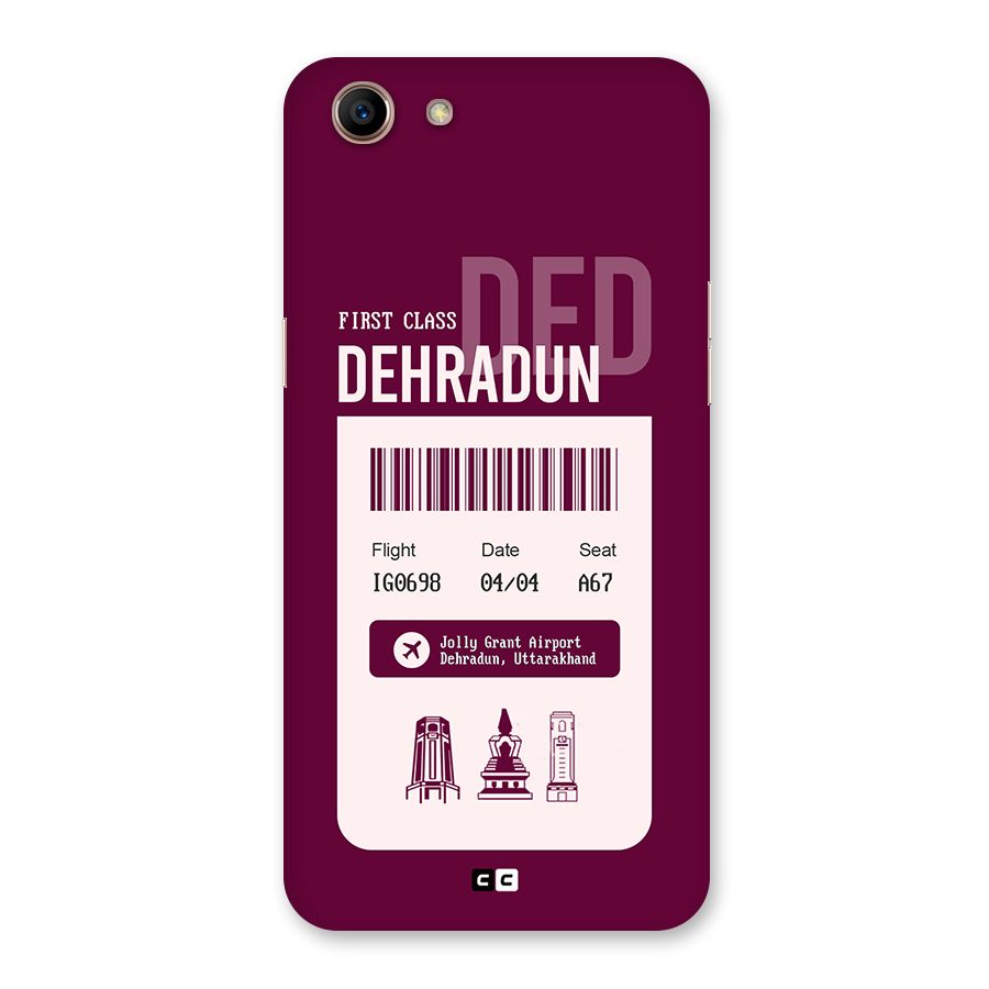 Dehradun Boarding Pass Back Case for Oppo A83 (2018)