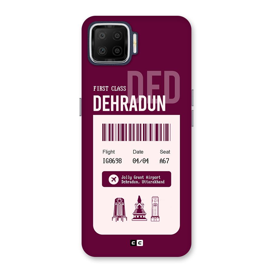 Dehradun Boarding Pass Back Case for Oppo F17
