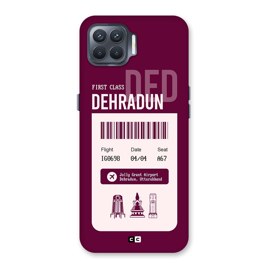 Dehradun Boarding Pass Back Case for Oppo F17 Pro