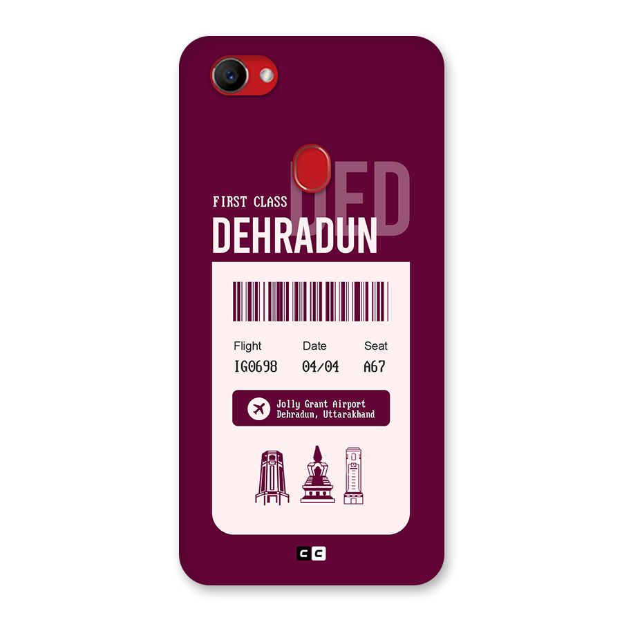 Dehradun Boarding Pass Back Case for Oppo F7
