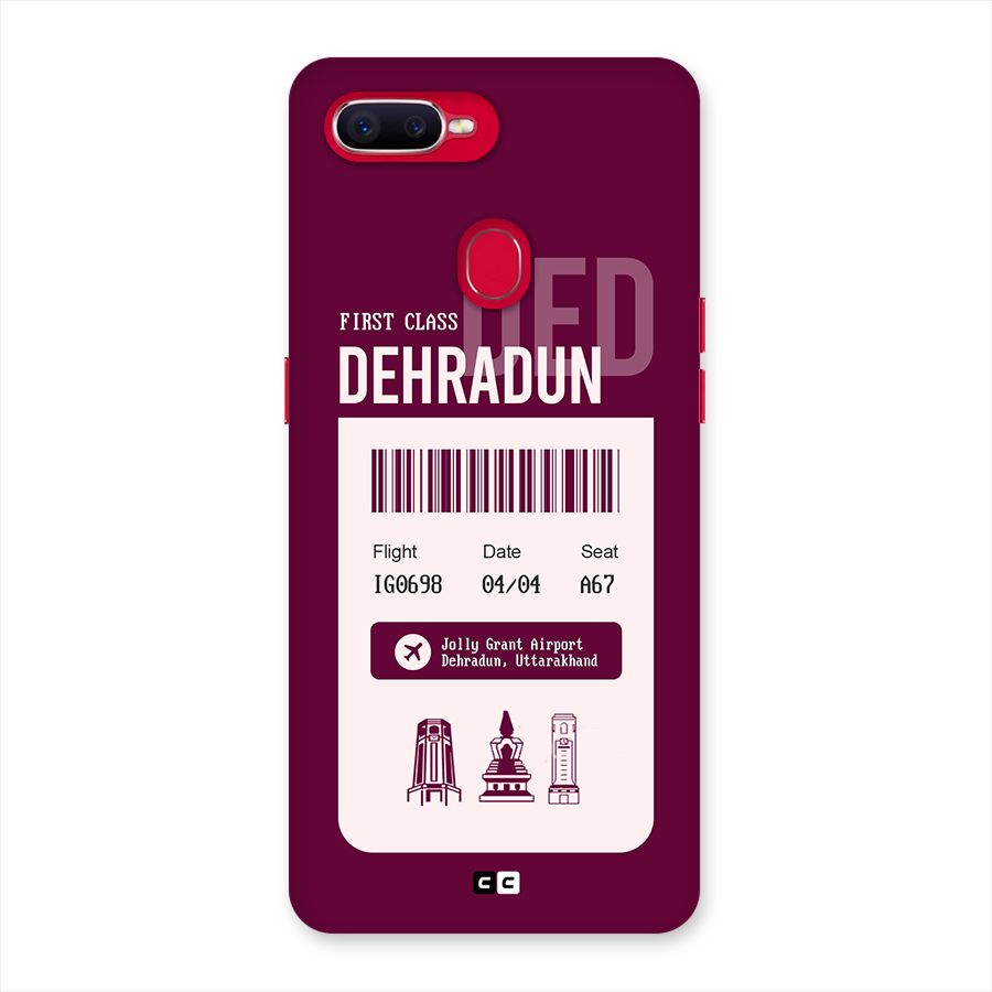 Dehradun Boarding Pass Back Case for Oppo F9 Pro