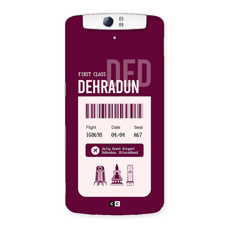 Dehradun Boarding Pass Back Case for Oppo N1