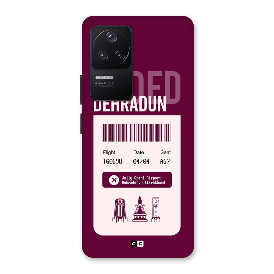 Dehradun Boarding Pass Back Case for Poco F4 5G