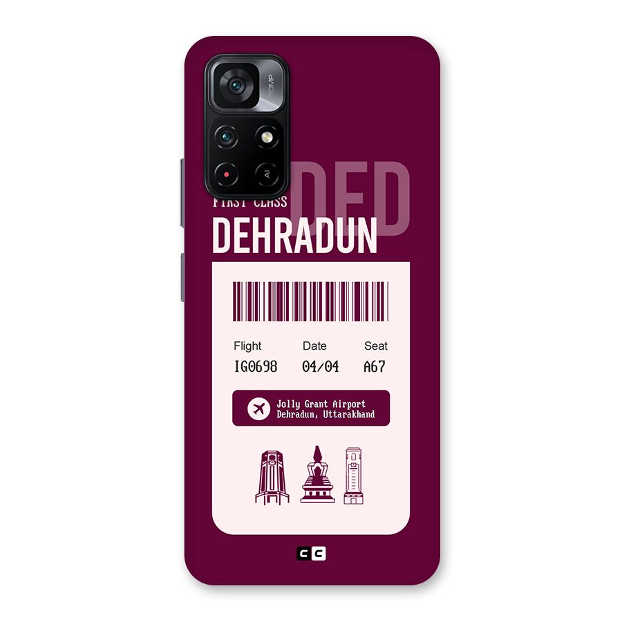 Dehradun Boarding Pass Back Case for Poco M4 Pro 5G