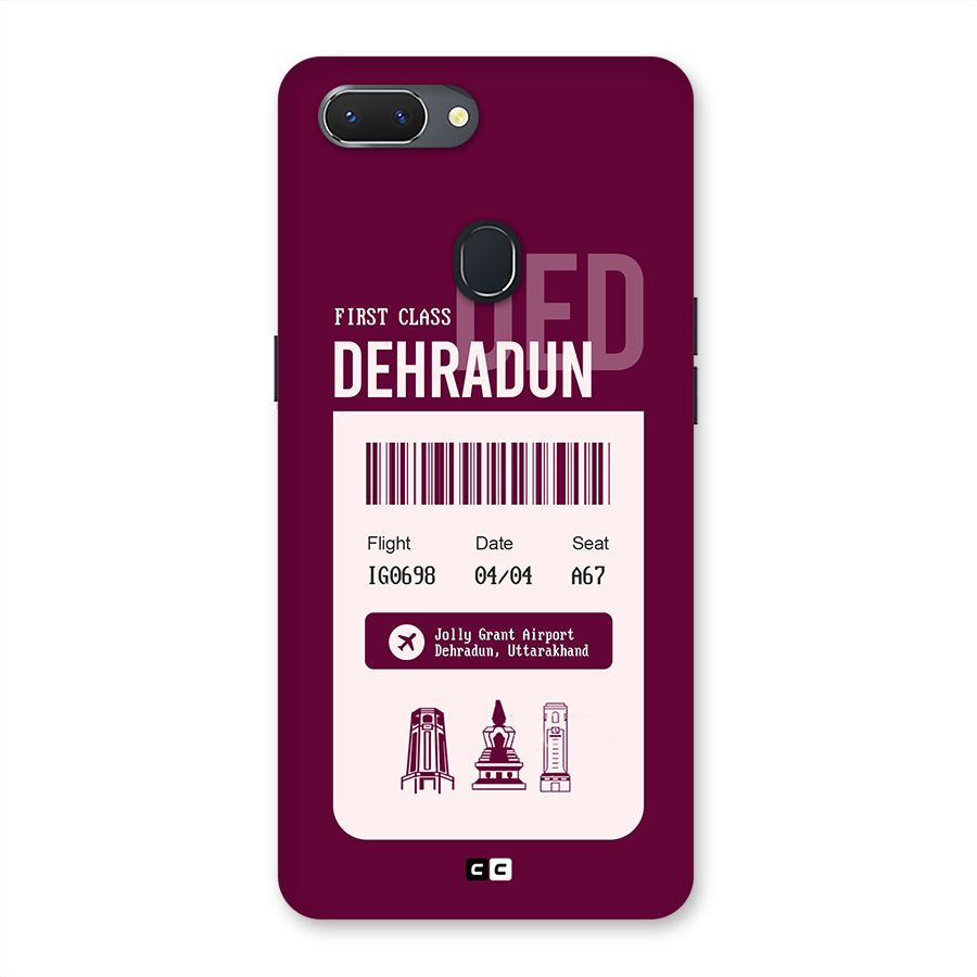 Dehradun Boarding Pass Back Case for Realme 2