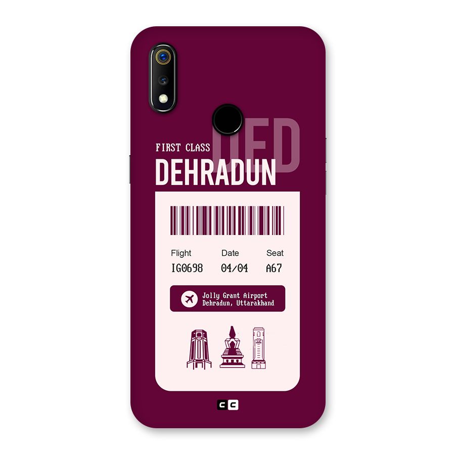 Dehradun Boarding Pass Back Case for Realme 3