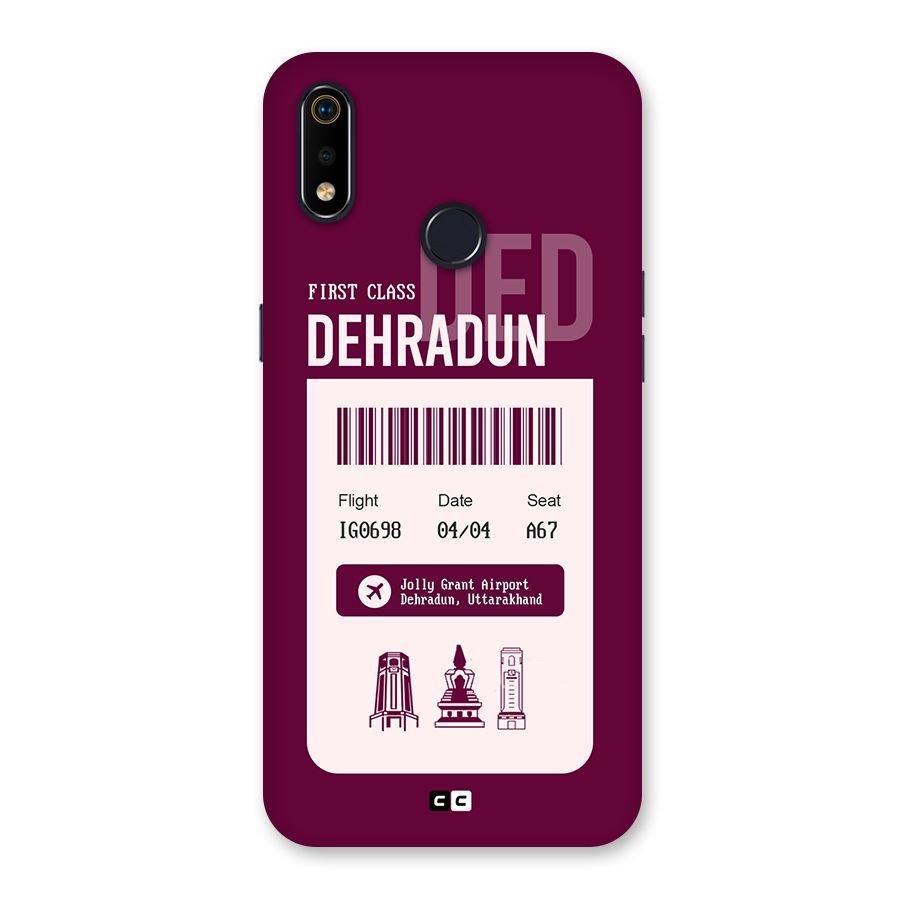 Dehradun Boarding Pass Back Case for Realme 3i