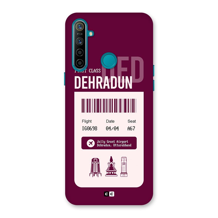 Dehradun Boarding Pass Back Case for Realme 5i