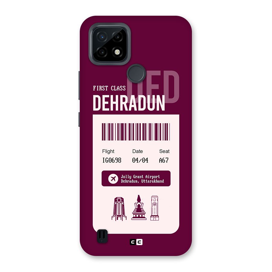 Dehradun Boarding Pass Back Case for Realme C21