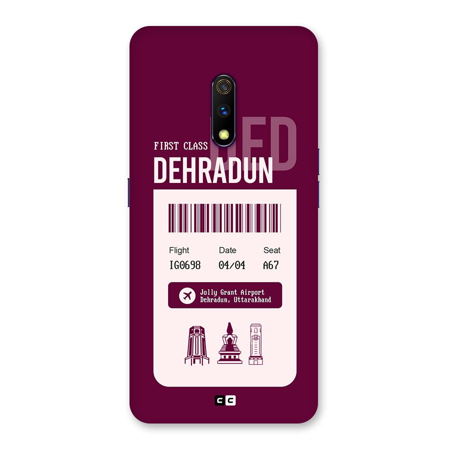Dehradun Boarding Pass Back Case for Realme X