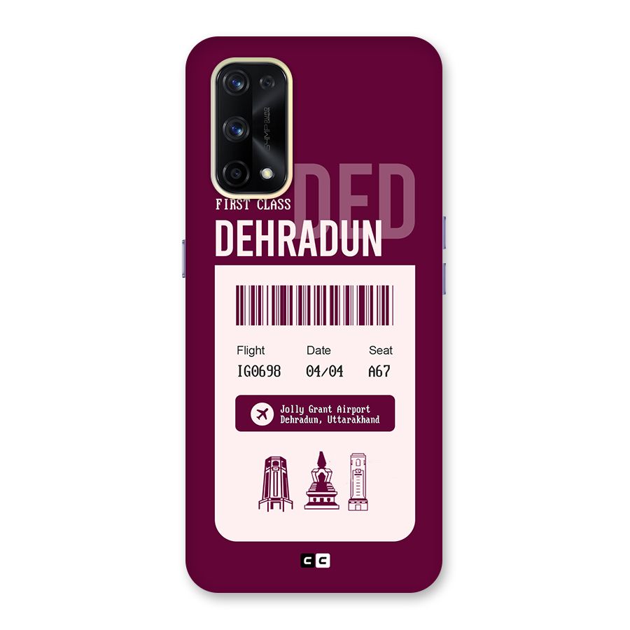 Dehradun Boarding Pass Glass Back Case for Realme X7 Pro