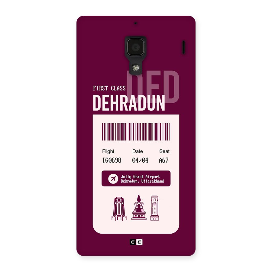 Dehradun Boarding Pass Back Case for Redmi 1s