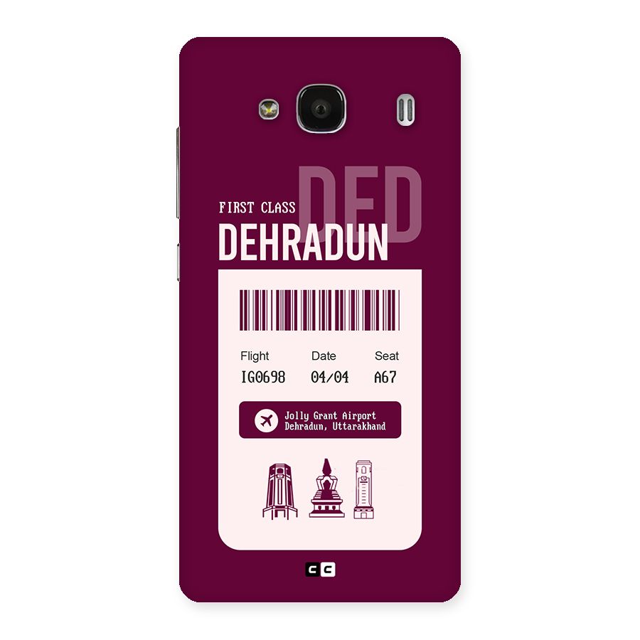 Dehradun Boarding Pass Back Case for Redmi 2s