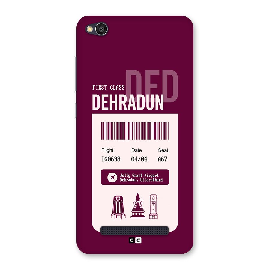 Dehradun Boarding Pass Back Case for Redmi 4A