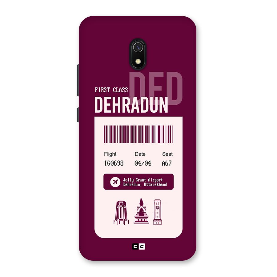 Dehradun Boarding Pass Back Case for Redmi 8A
