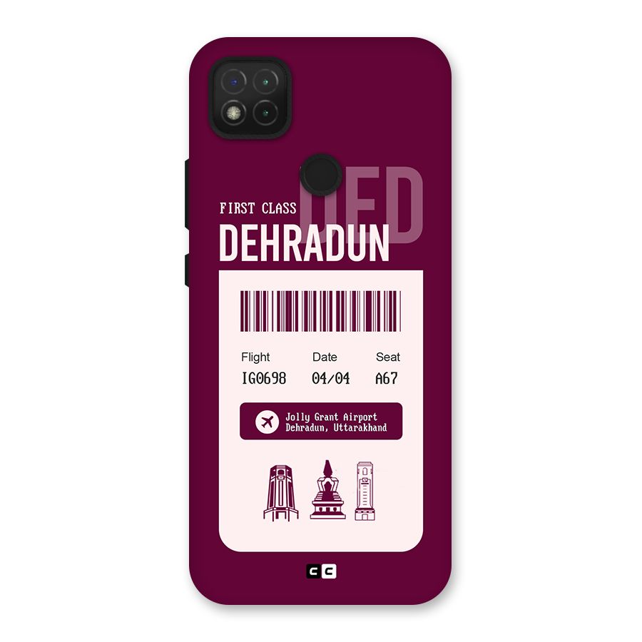 Dehradun Boarding Pass Back Case for Redmi 9C