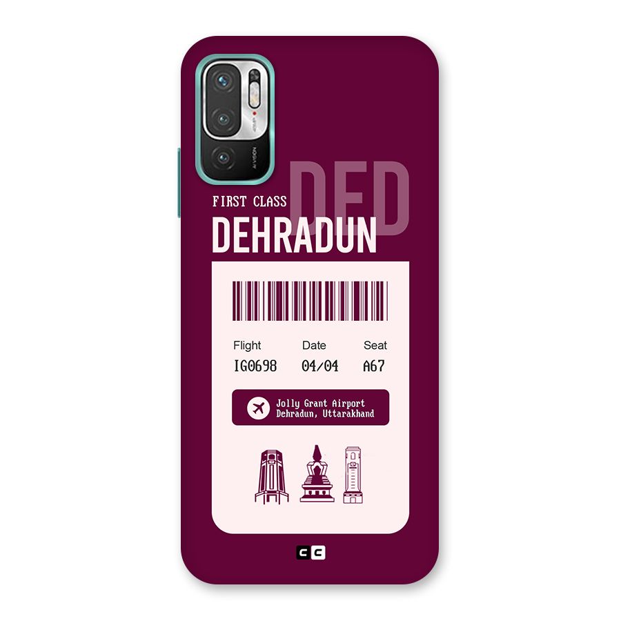 Dehradun Boarding Pass Back Case for Redmi Note 10T 5G