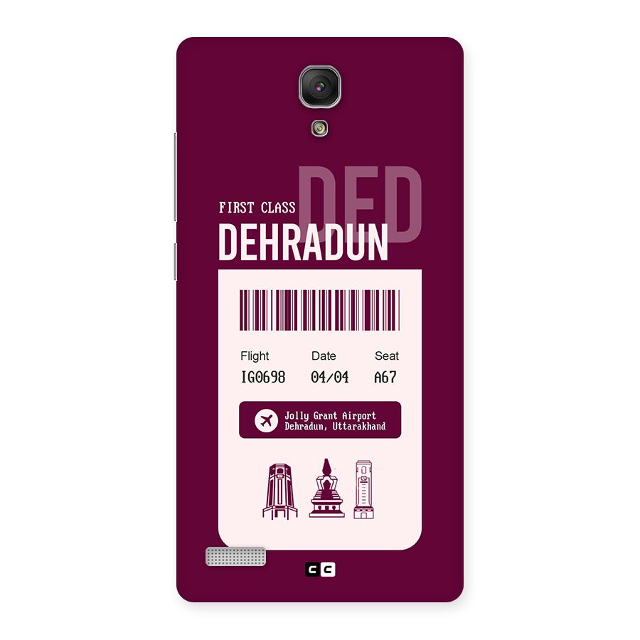 Dehradun Boarding Pass Back Case for Redmi Note Prime