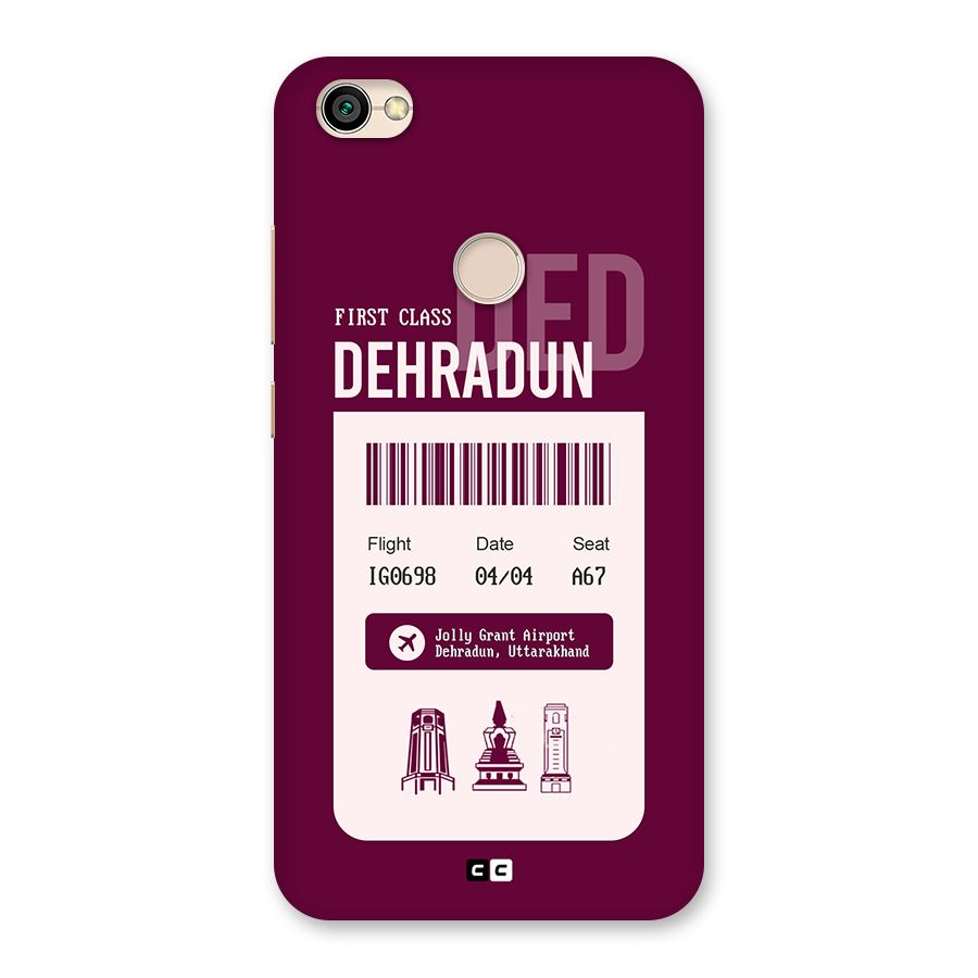 Dehradun Boarding Pass Back Case for Redmi Y1 2017