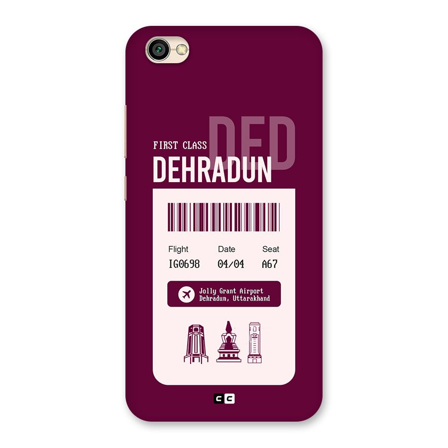Dehradun Boarding Pass Back Case for Redmi Y1 Lite