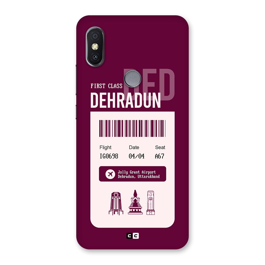 Dehradun Boarding Pass Back Case for Redmi Y2