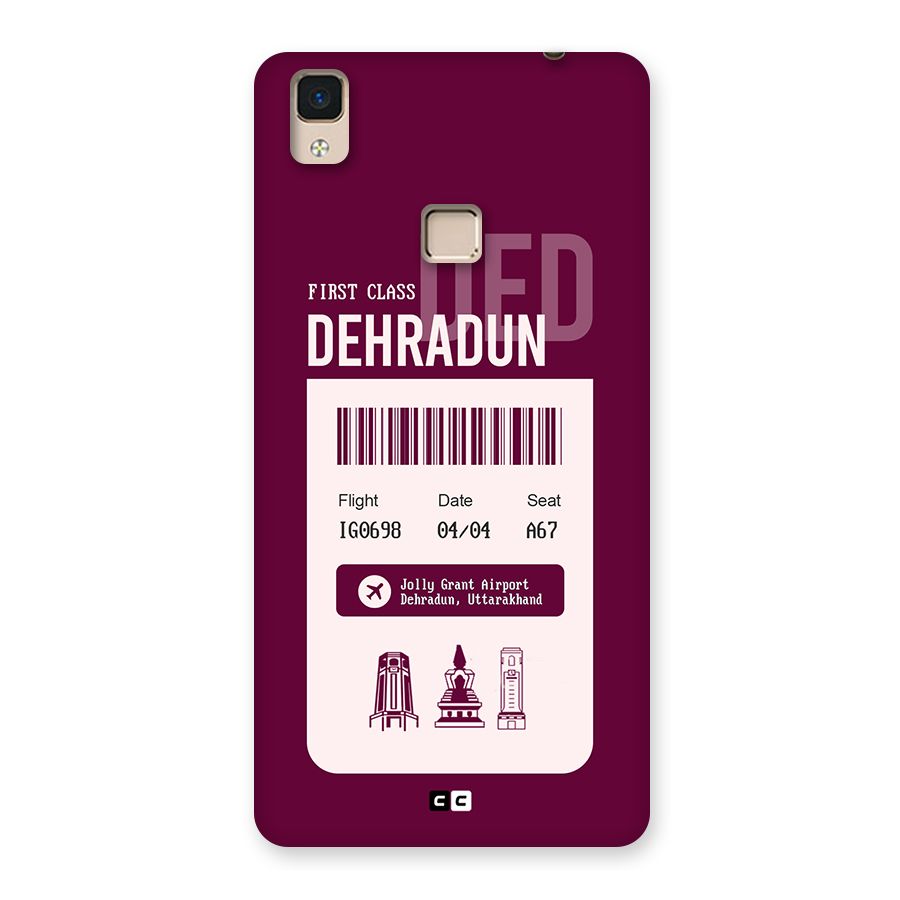 Dehradun Boarding Pass Back Case for V3 Max