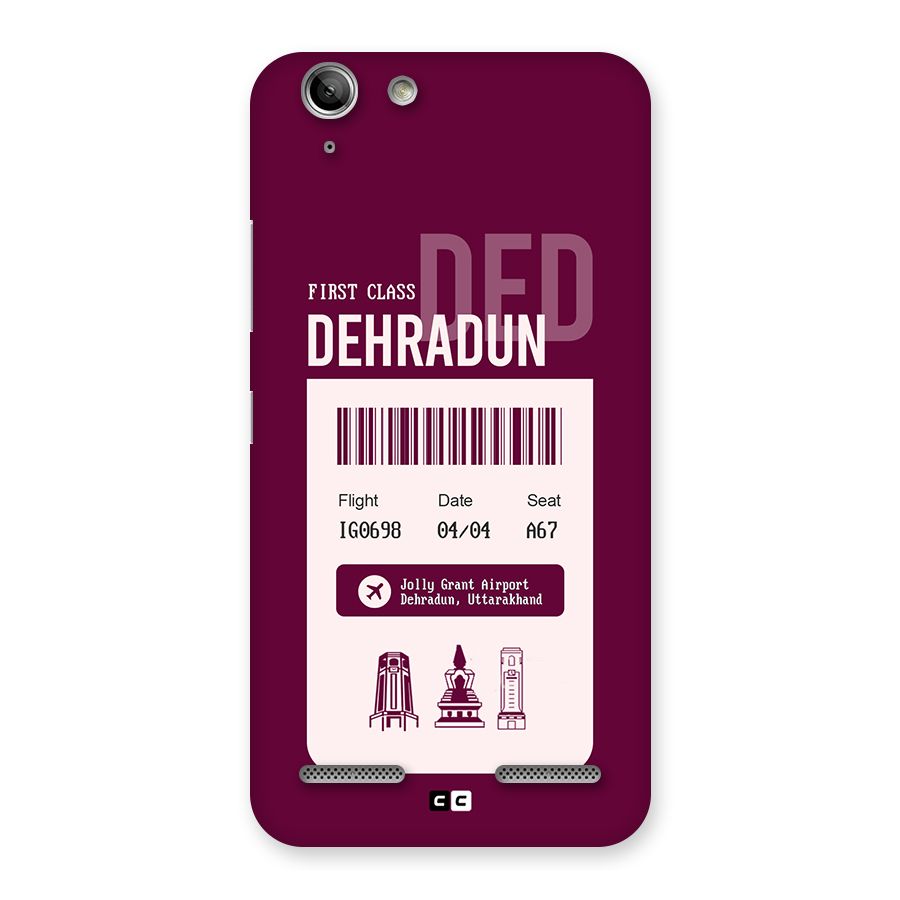 Dehradun Boarding Pass Back Case for Vibe K5 Plus