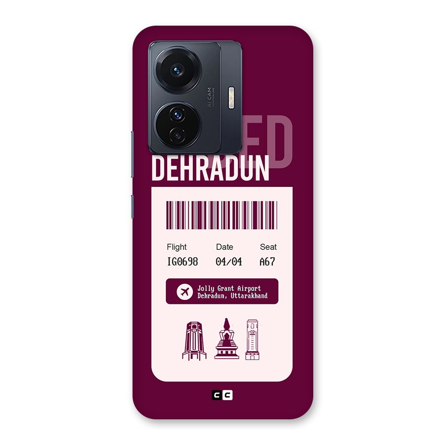 Dehradun Boarding Pass Back Case for Vivo T1 Pro