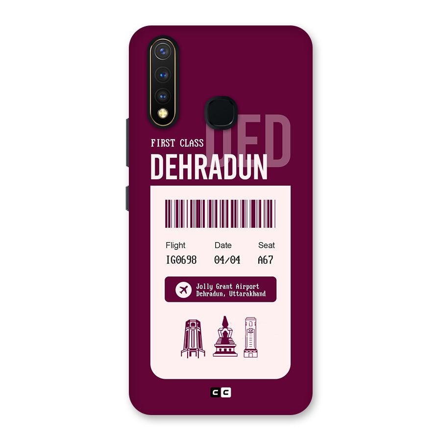Dehradun Boarding Pass Back Case for Vivo U20