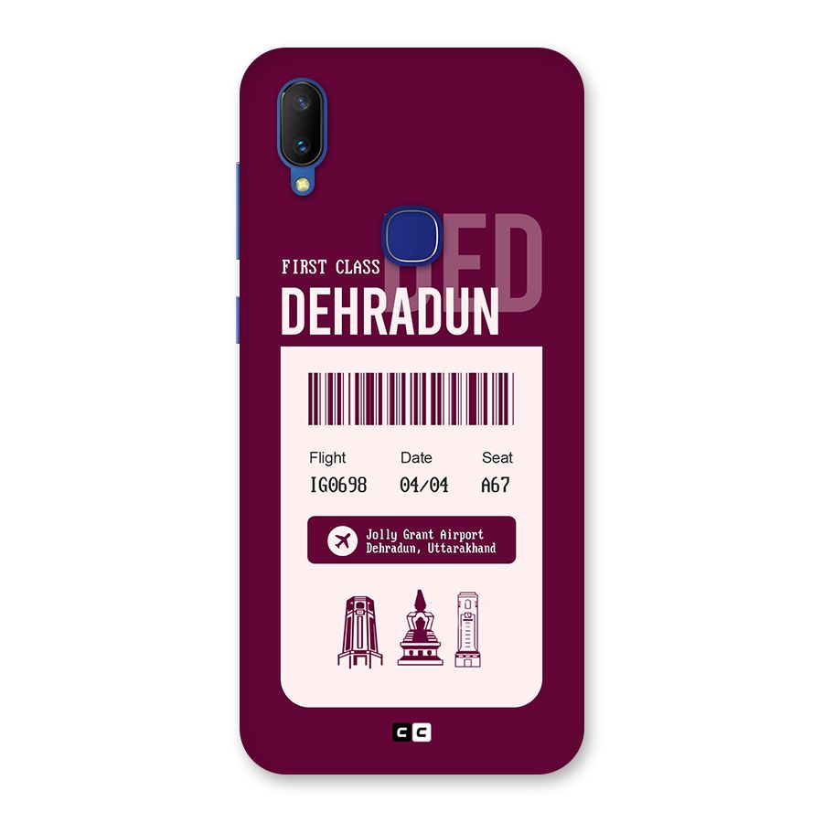 Dehradun Boarding Pass Back Case for Vivo V11
