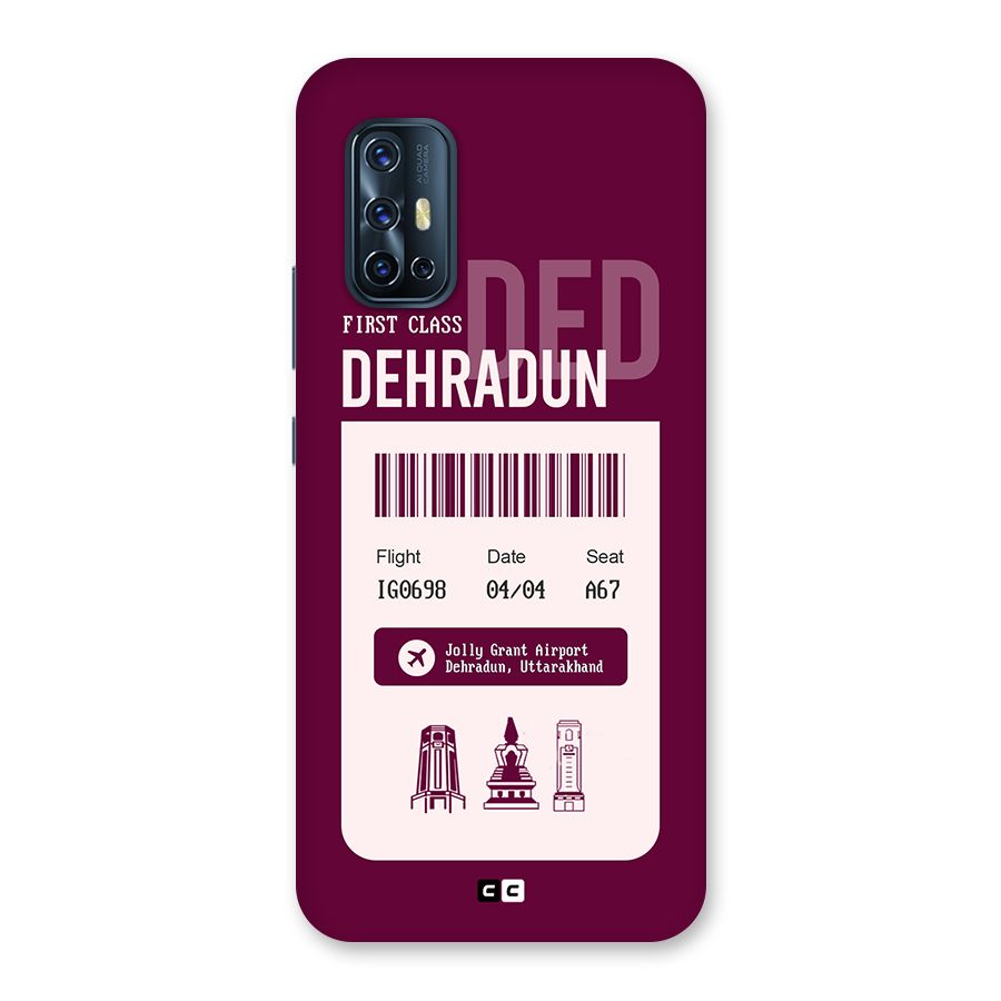 Dehradun Boarding Pass Back Case for Vivo V17