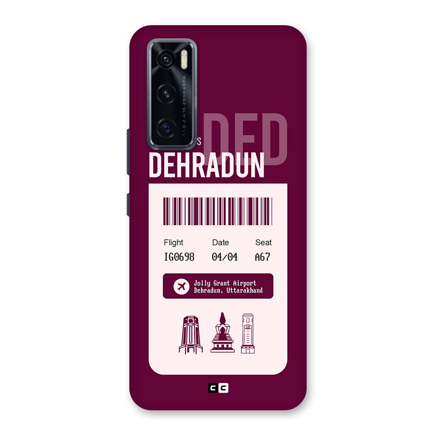 Dehradun Boarding Pass Back Case for Vivo V20 SE