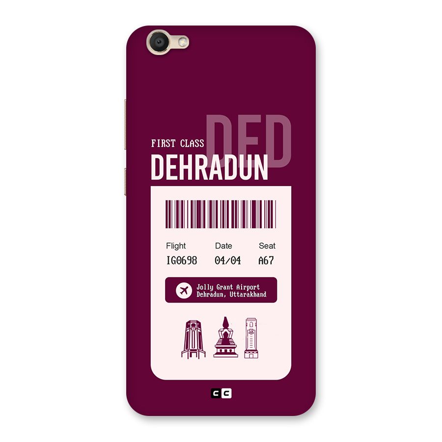 Dehradun Boarding Pass Back Case for Vivo V5