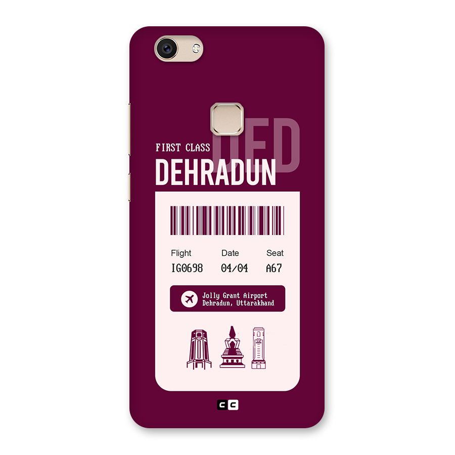 Dehradun Boarding Pass Back Case for Vivo V7