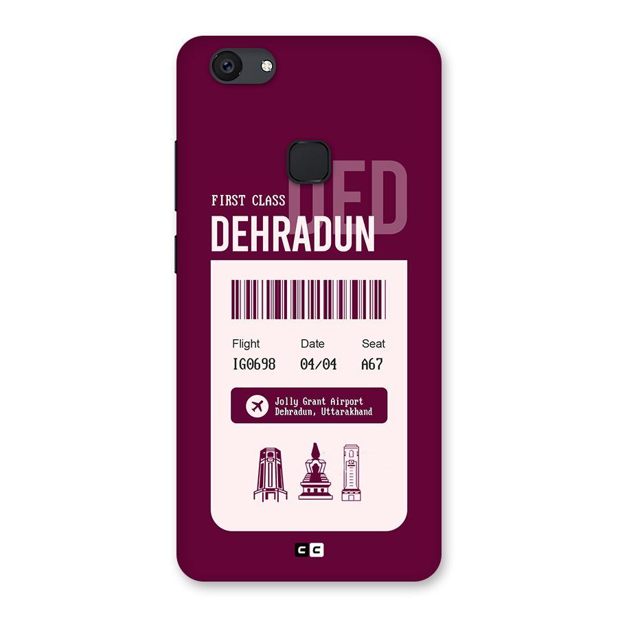 Dehradun Boarding Pass Back Case for Vivo V7 Plus