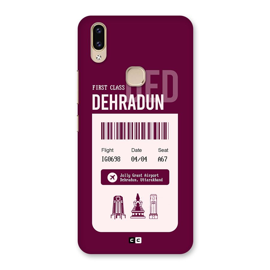 Dehradun Boarding Pass Back Case for Vivo V9 Youth