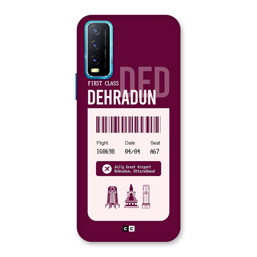 Dehradun Boarding Pass Back Case for Vivo Y20