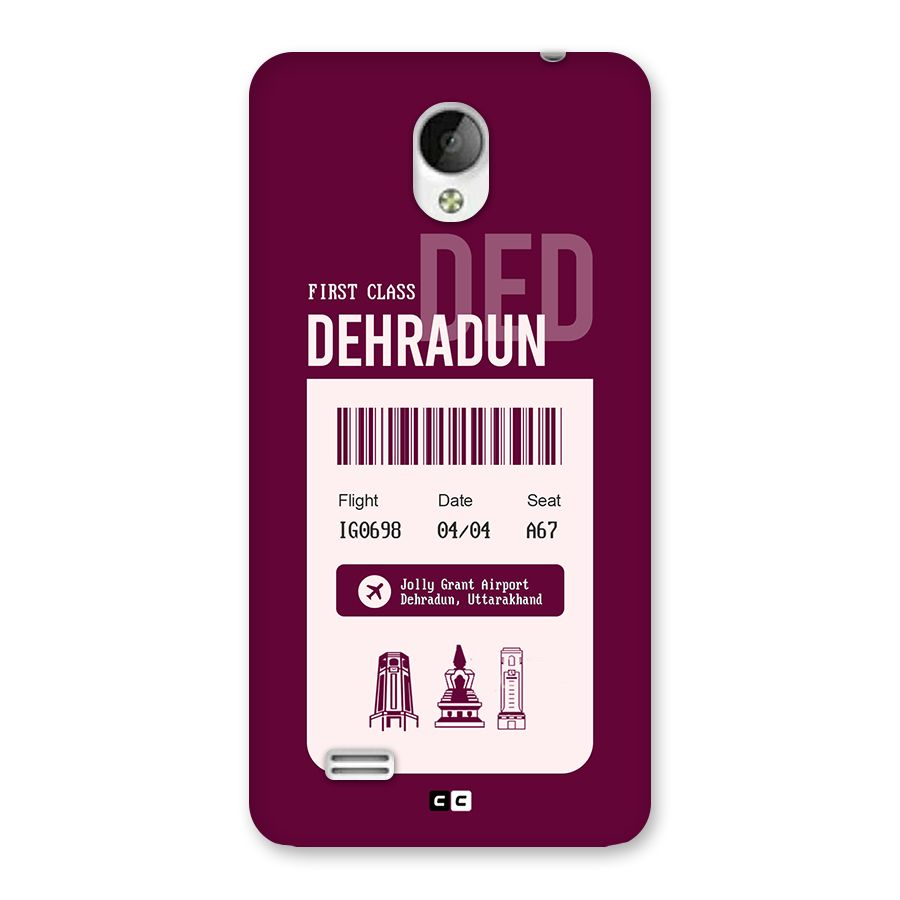 Dehradun Boarding Pass Back Case for Vivo Y21