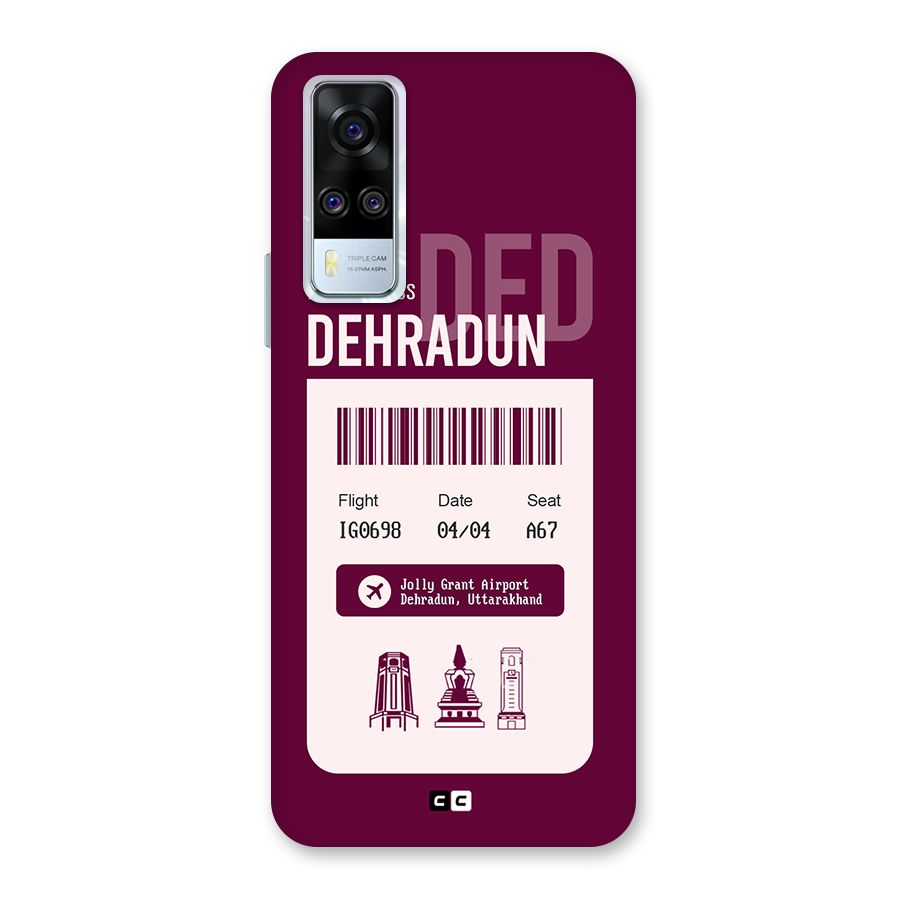 Dehradun Boarding Pass Back Case for Vivo Y31