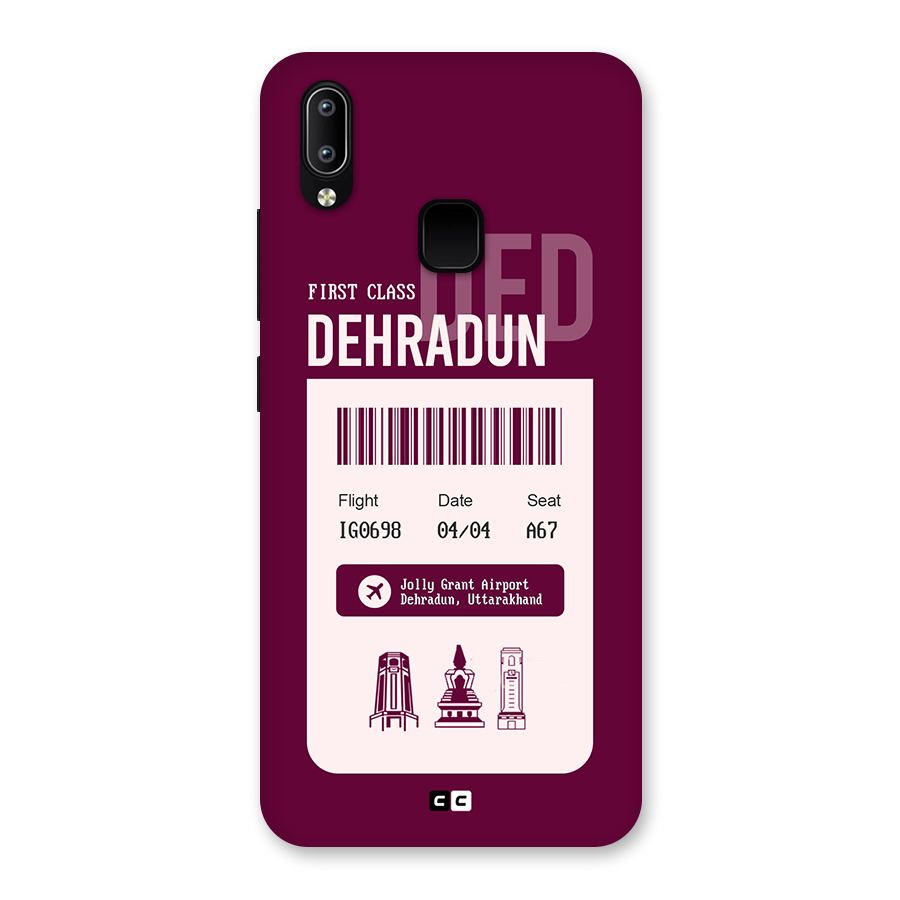 Dehradun Boarding Pass Back Case for Vivo Y93