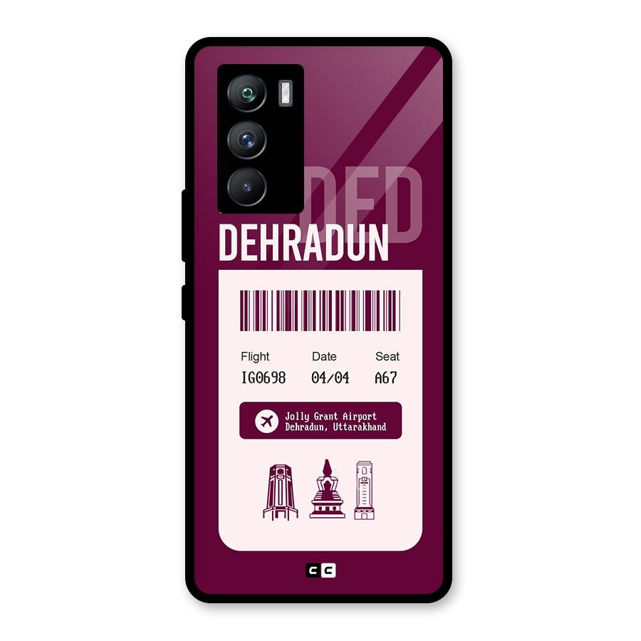 Dehradun Boarding Pass Glass Back Case for Vivo iQOO 9 SE