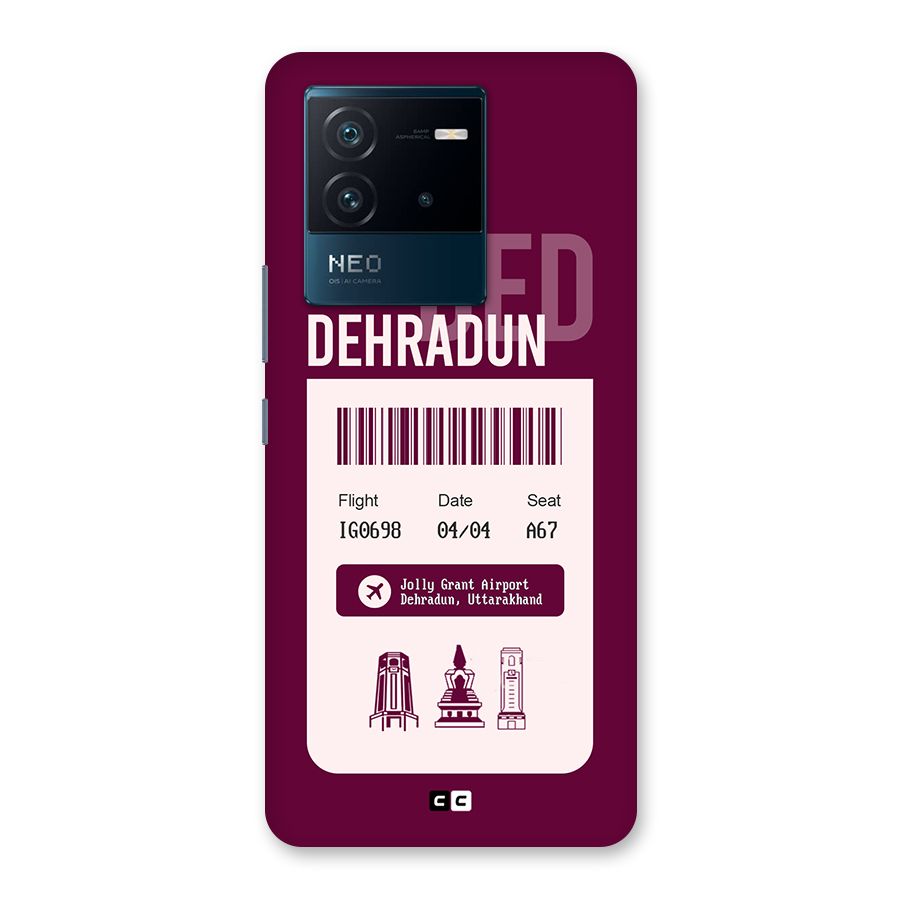 Dehradun Boarding Pass Back Case for Vivo iQOO Neo 6 5G