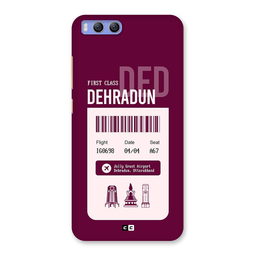 Dehradun Boarding Pass Back Case for Xiaomi Mi 6