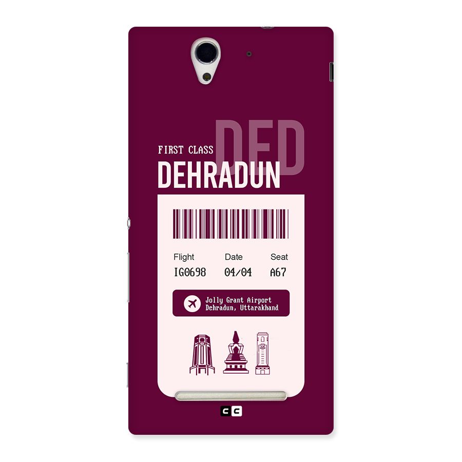 Dehradun Boarding Pass Back Case for Xperia C3