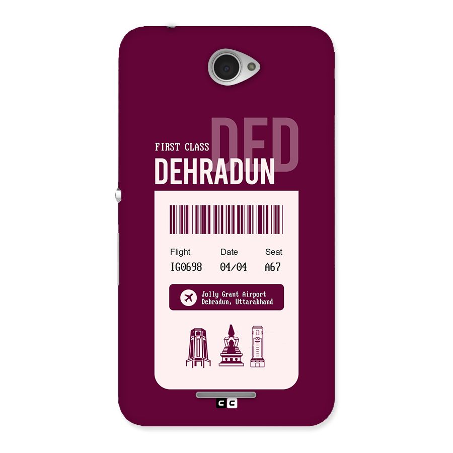Dehradun Boarding Pass Back Case for Xperia E4